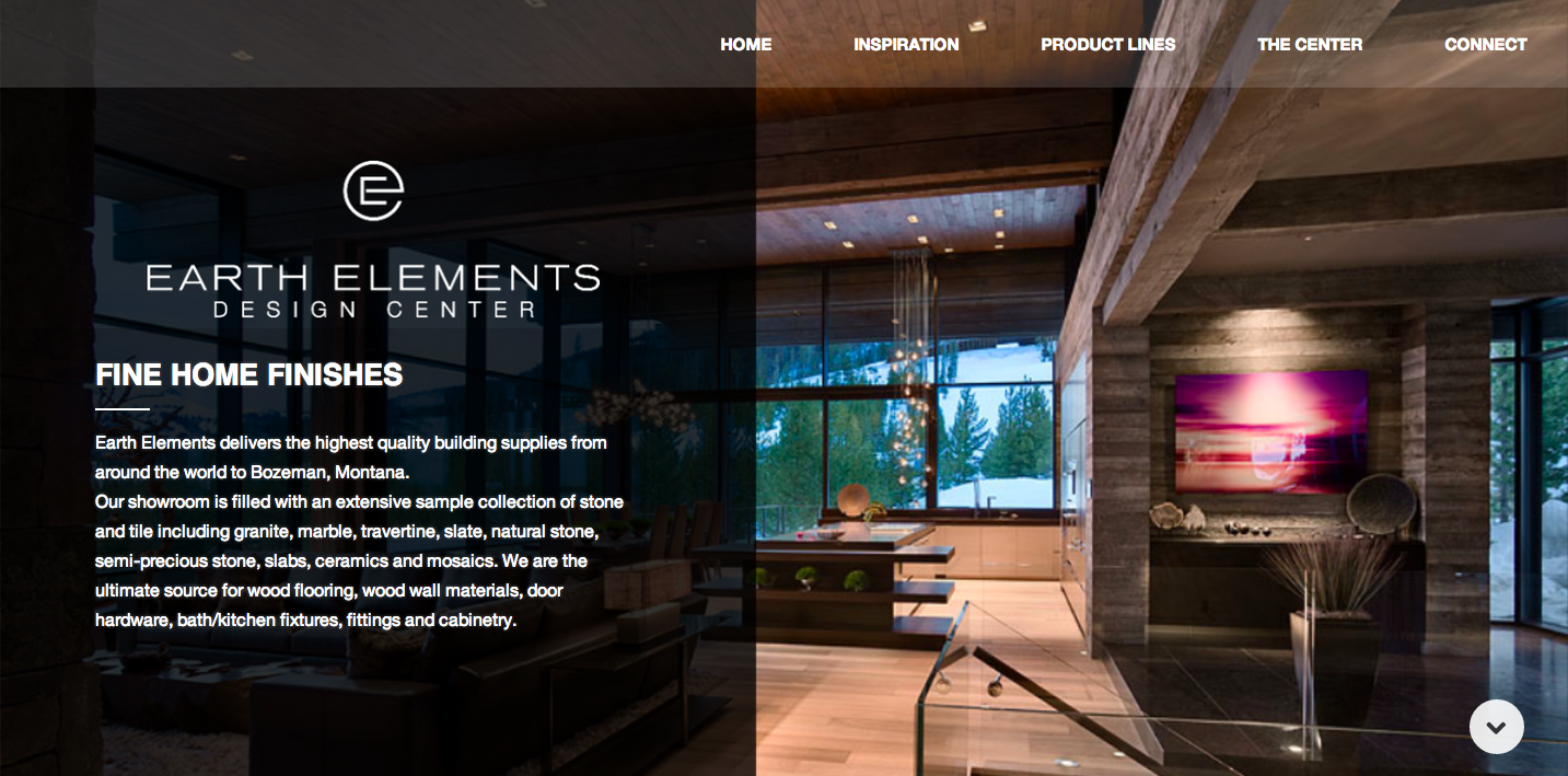 Earth Elements website Designed by BluClay